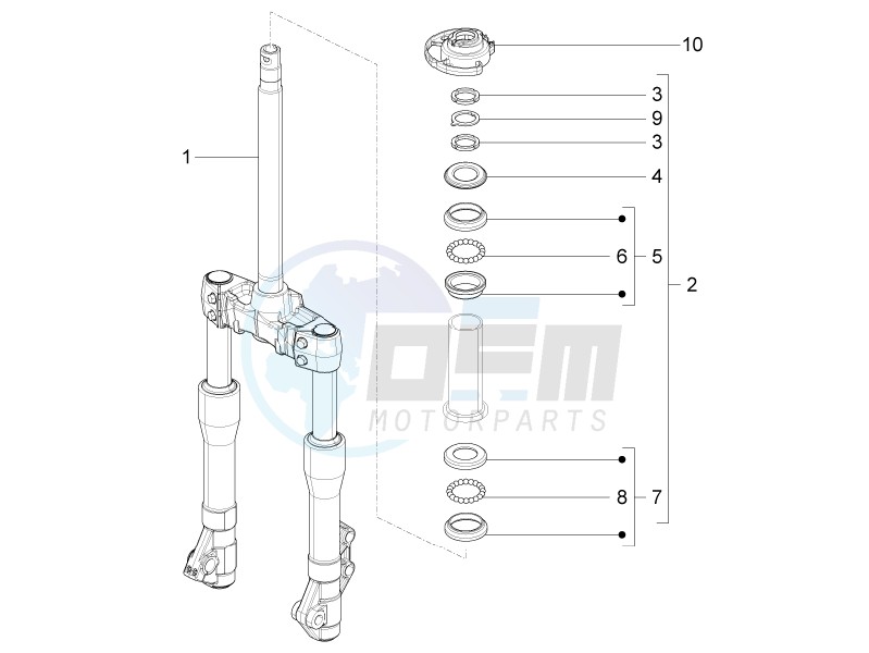 Fork/steering tube - Steering bearing unit image