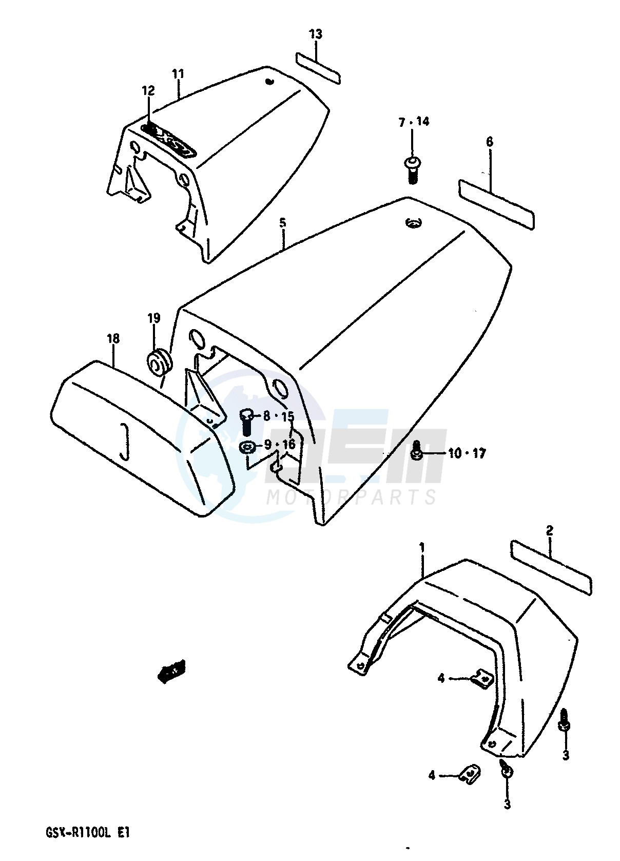 SEAT TAIL COVER (MODEL K) image