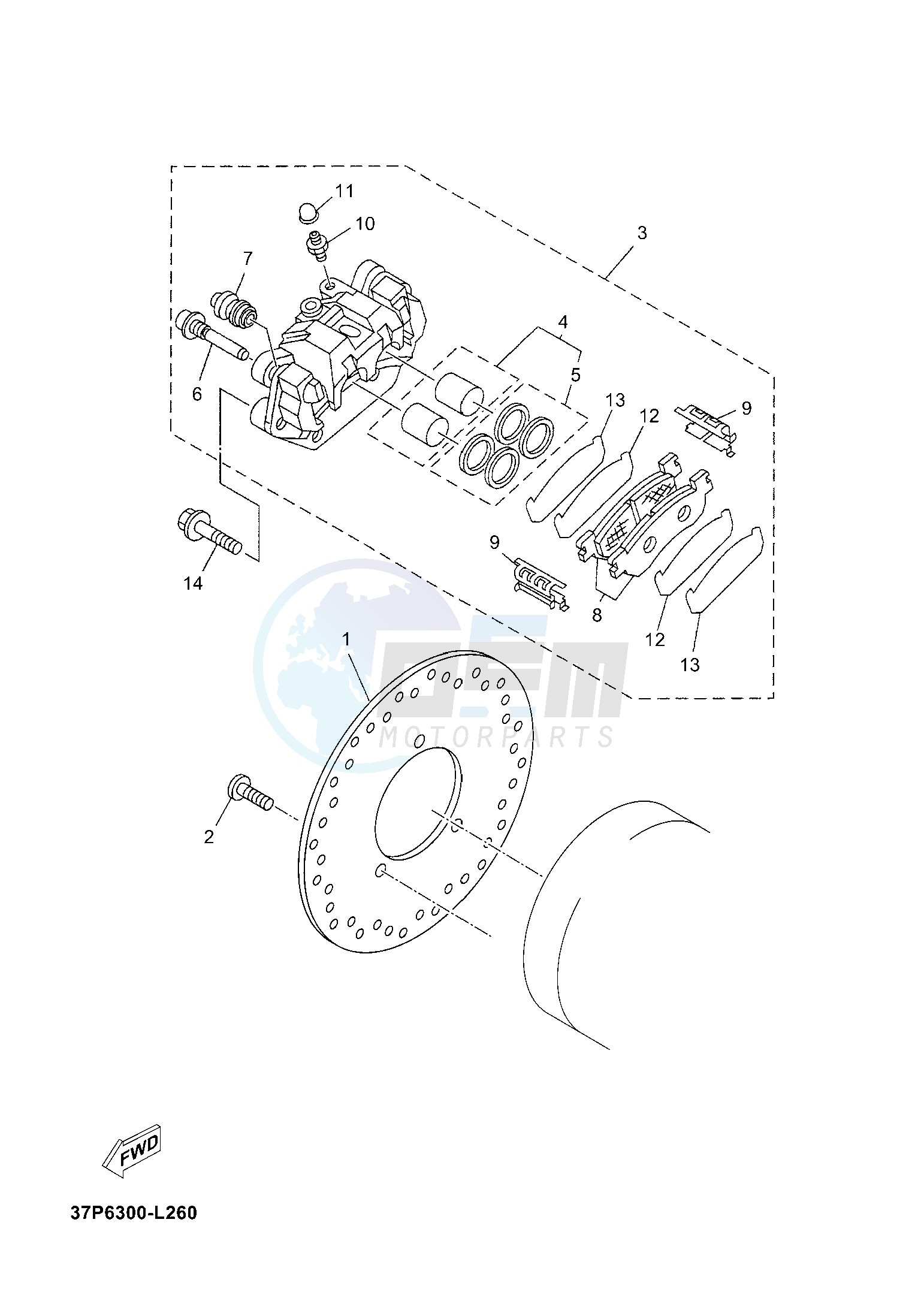 REAR BRAKE CALIPER image