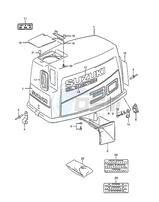 Engine Cover (1988 to 1993) blueprint