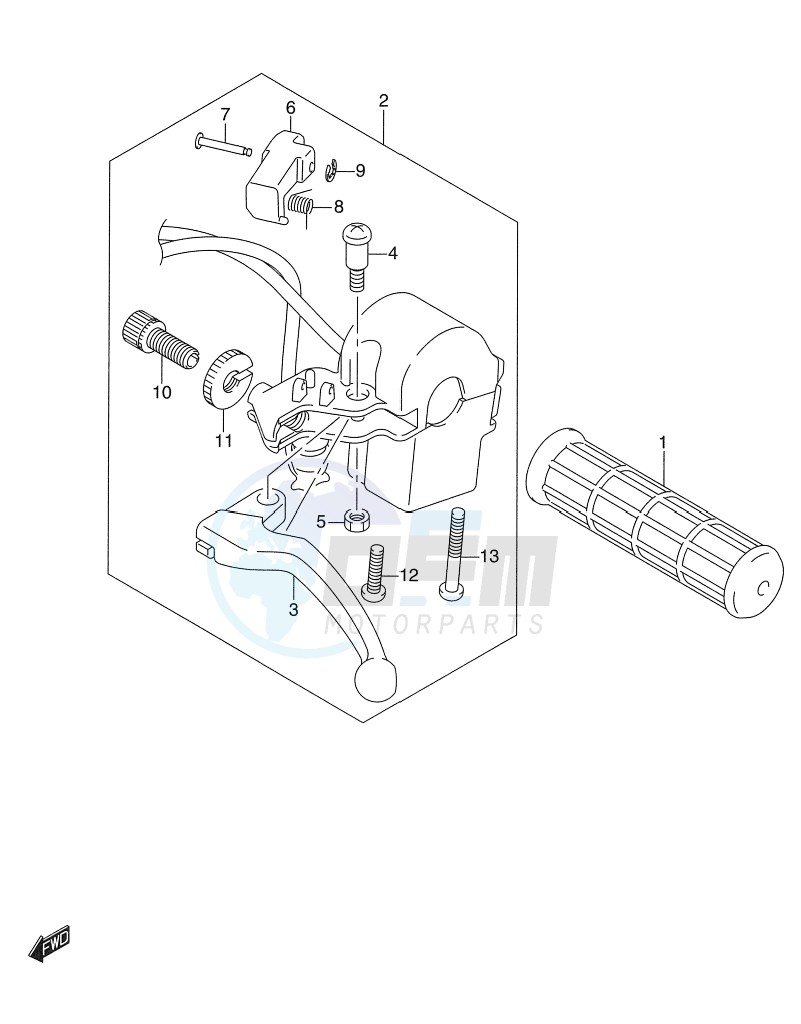 LH HANDLE LEVER blueprint