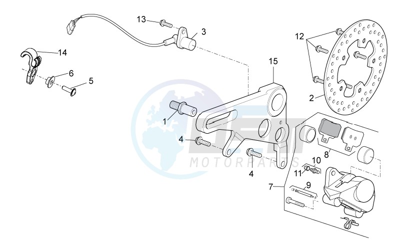 Rear brake caliper image