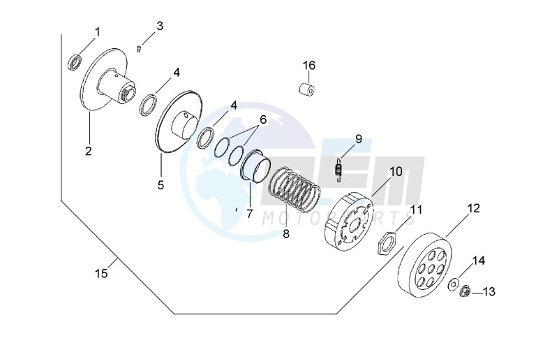 Carburettor - Oil pump blueprint