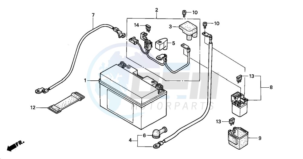 BATTERY (CBR900RRY,1/RE1) blueprint