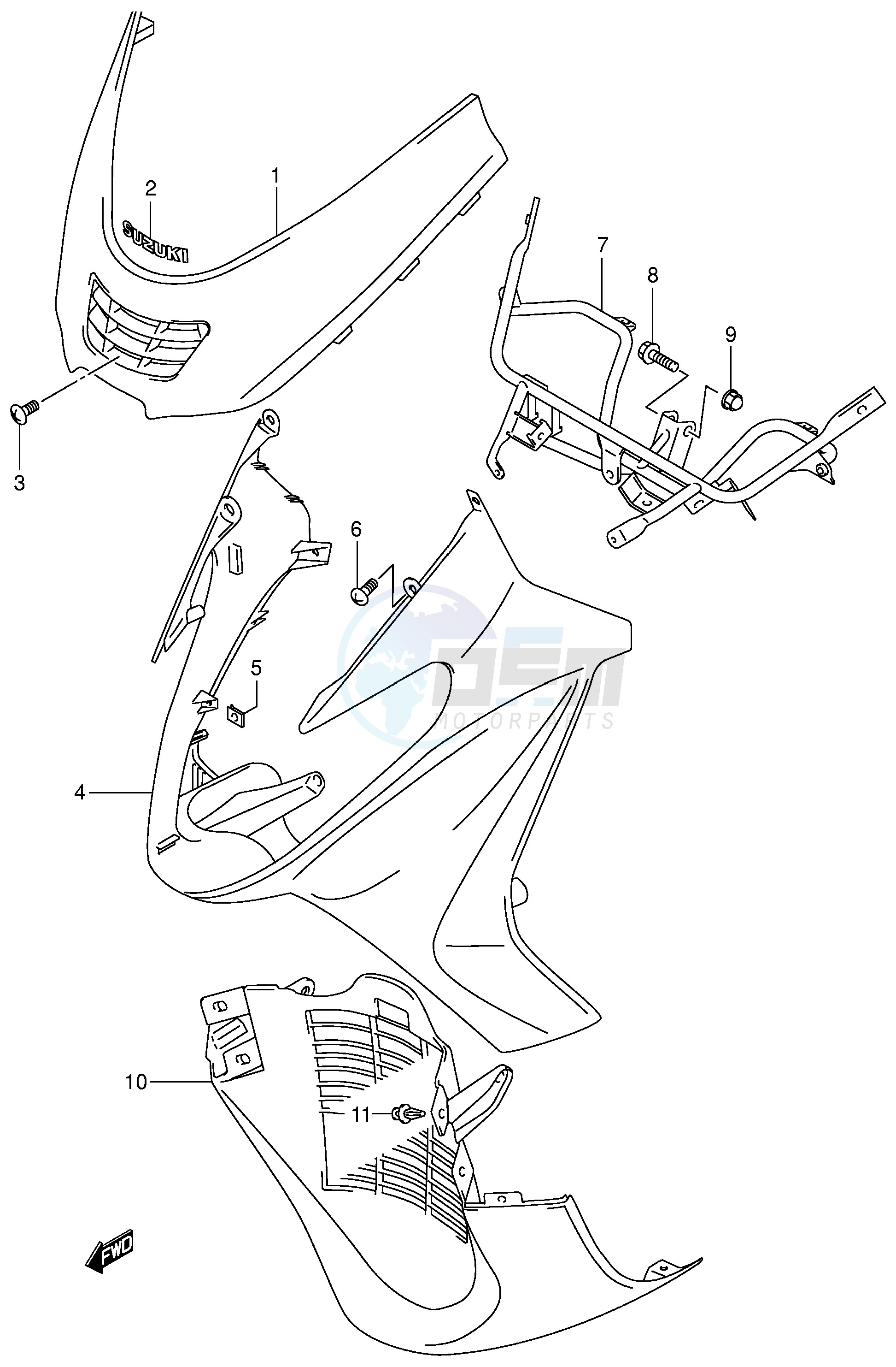 FRONT LEG SHIELD (MODEL K1) blueprint