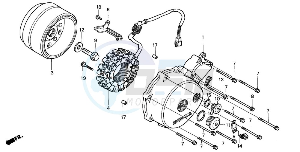 LEFT CRANKCASE COVER/ GENERATOR image