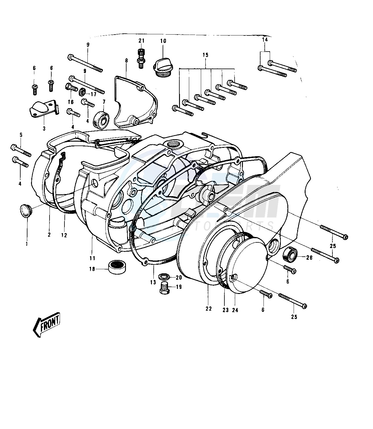 ENGINE COVERS -- 74-75 B_C- - blueprint