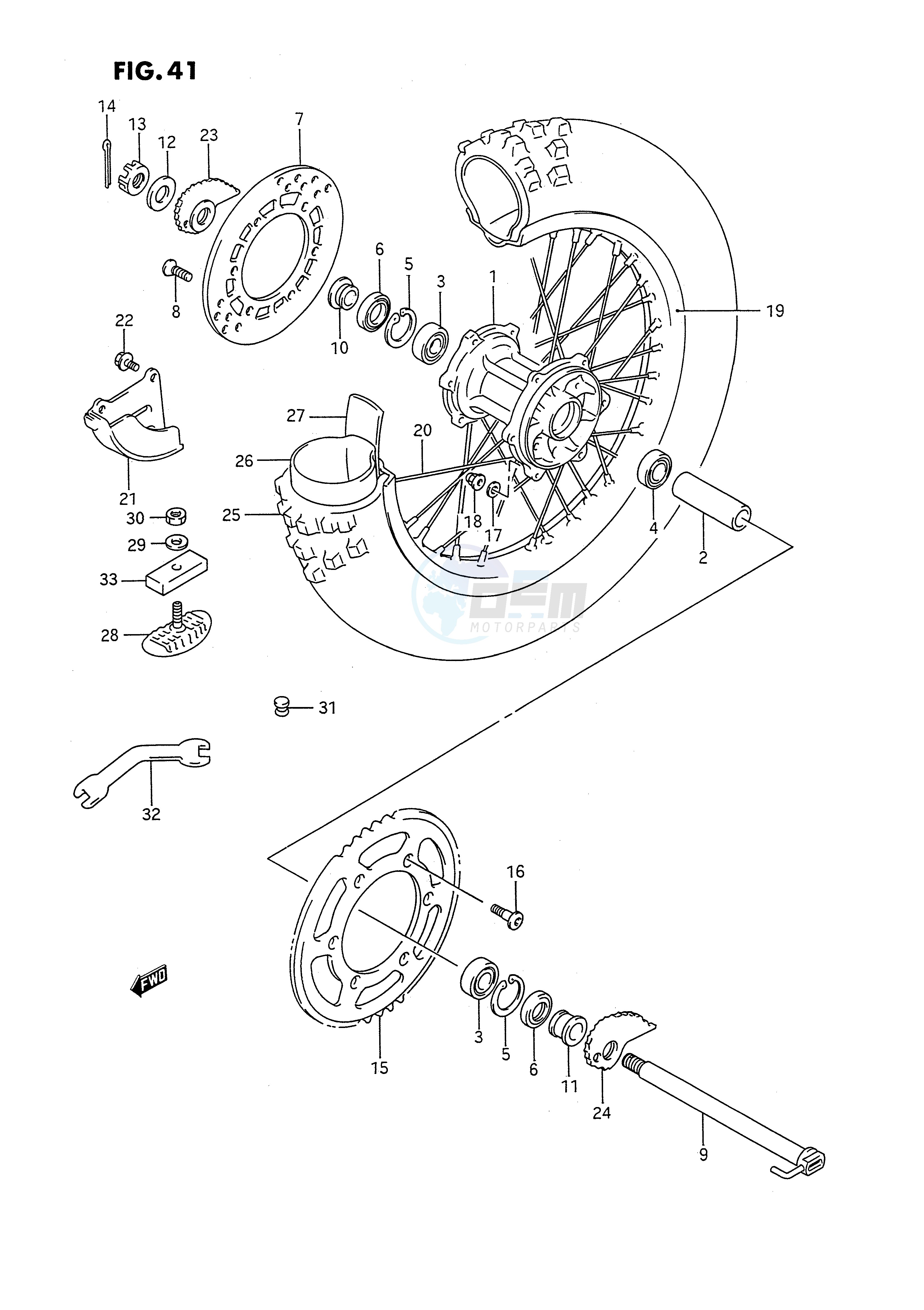 REAR WHEEL (MODEL K L M) image