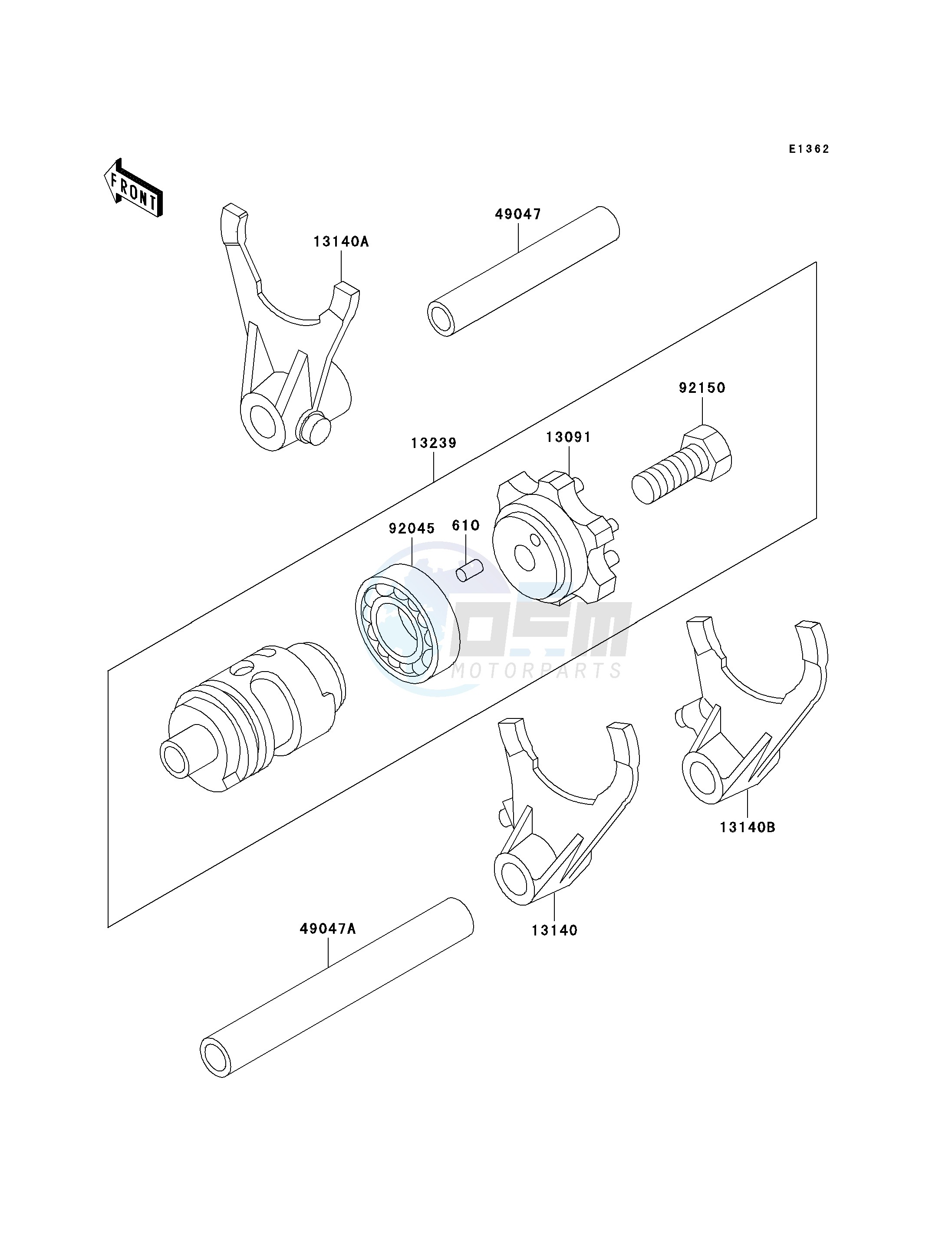 GEAR CHANGE DRUM_SHIFT FORK-- S- - image