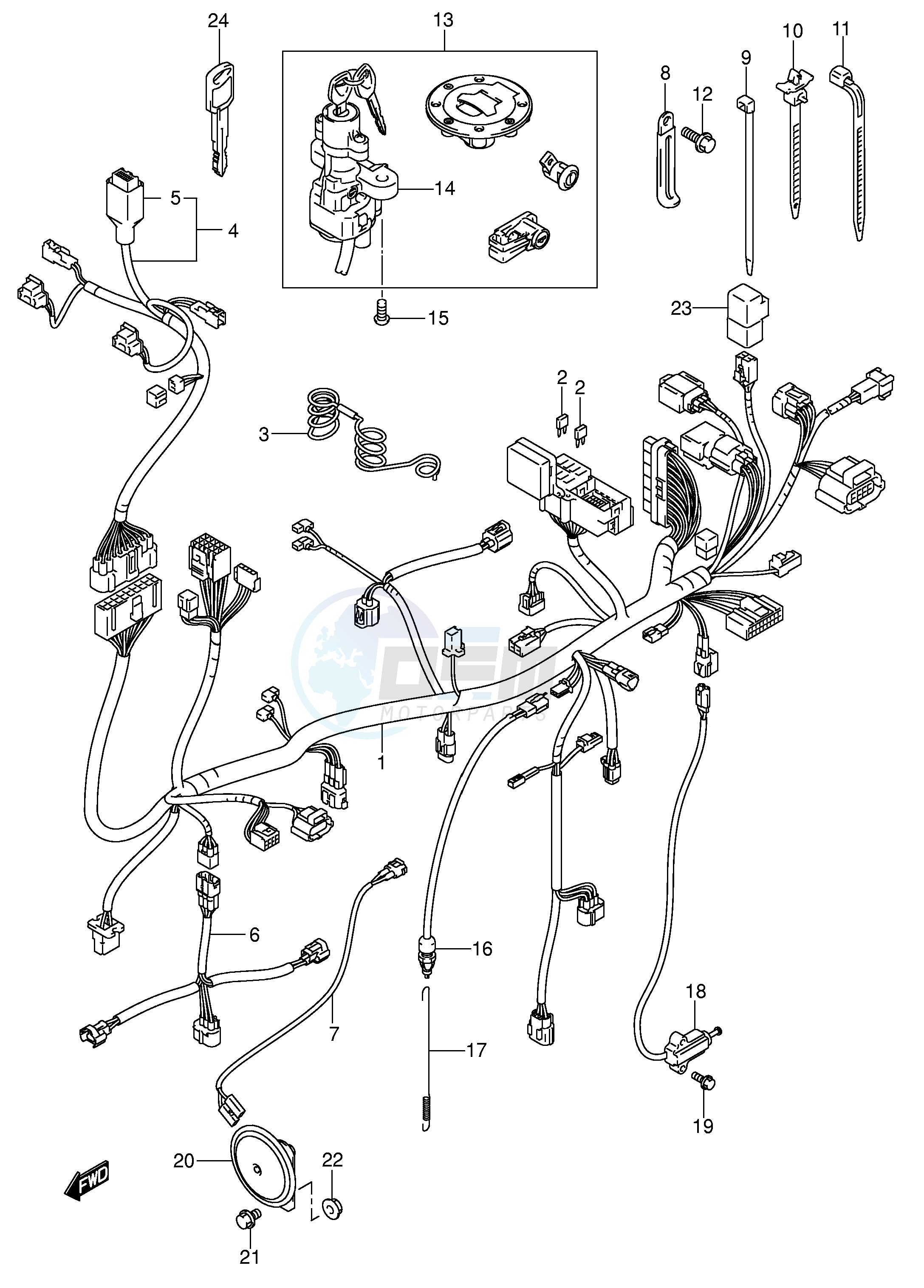 WIRING HARNESS (MODEL K3) image