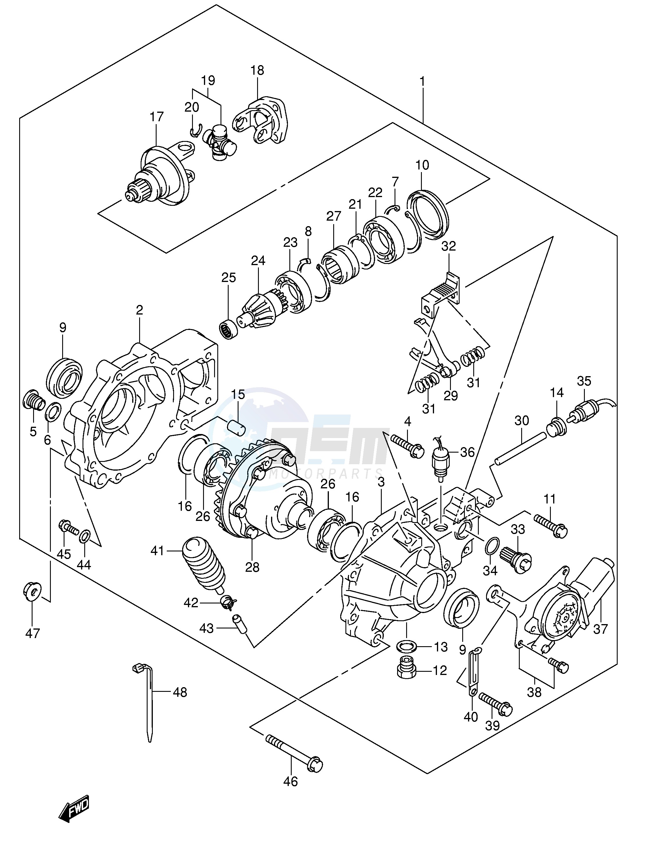 FINAL BEVEL GEAR (FRONT)(MODEL K4 K5 K6) blueprint