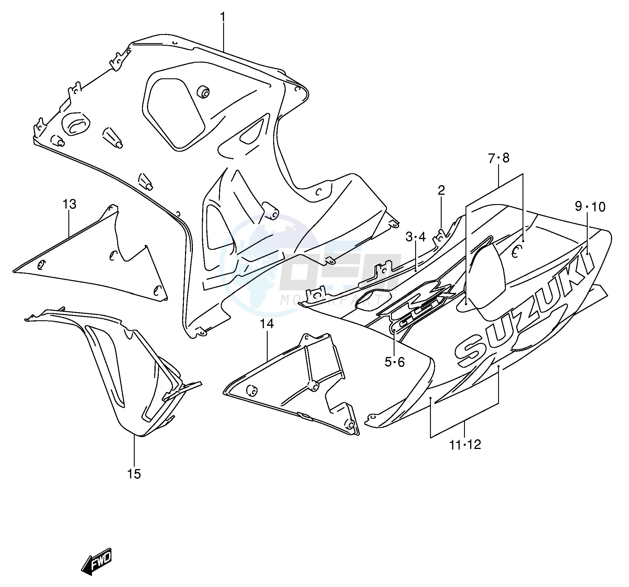 UNDER COWLING (MODEL K1) blueprint