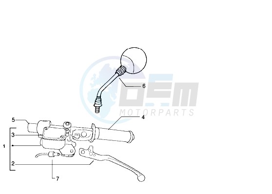 Rear brake cylinder blueprint