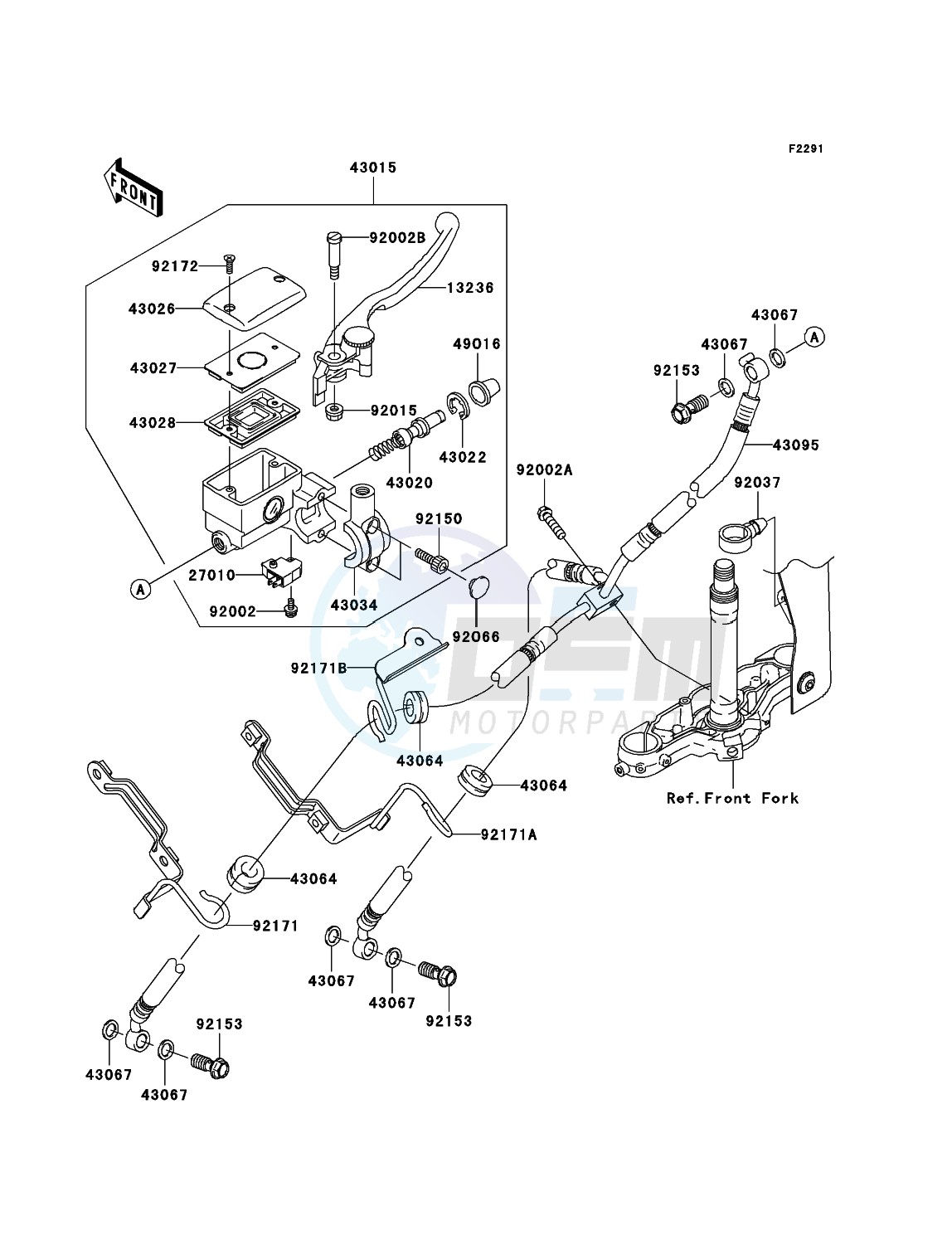 Front Master Cylinder blueprint