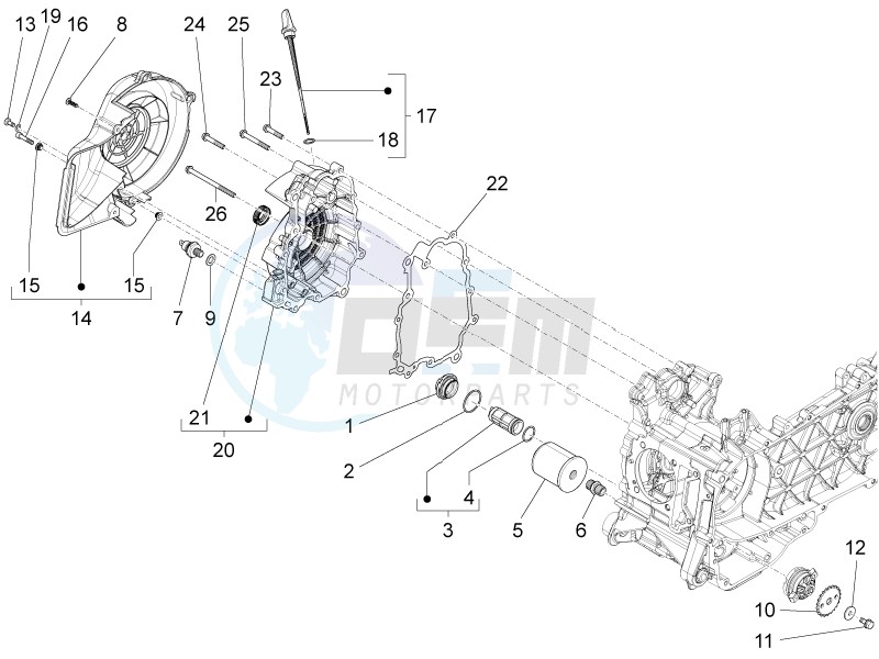 Flywheel magneto cover - Oil filter image