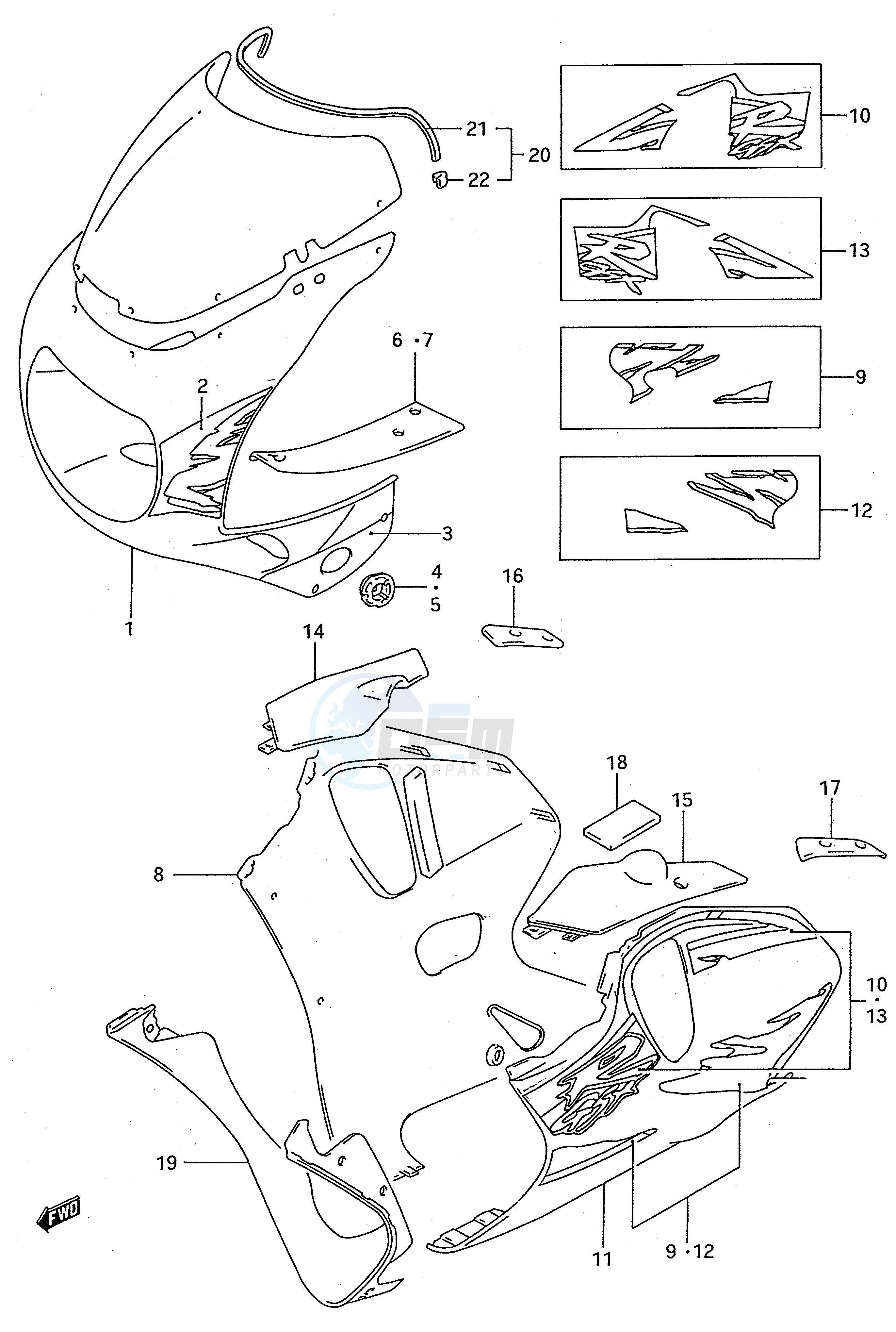 COWLING BODY PARTS (MODEL S D4A) image