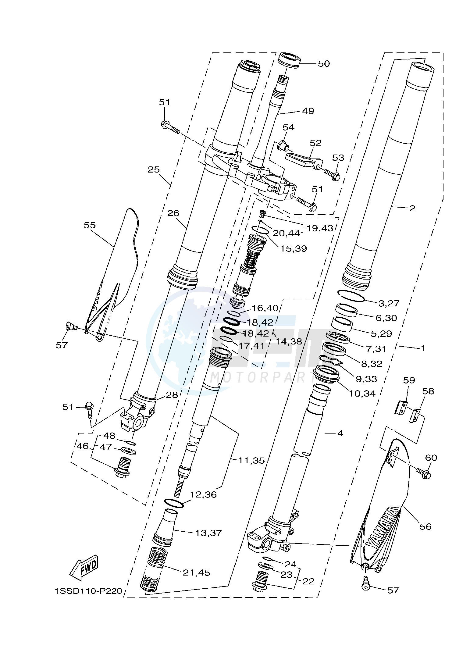 FRONT FORK blueprint