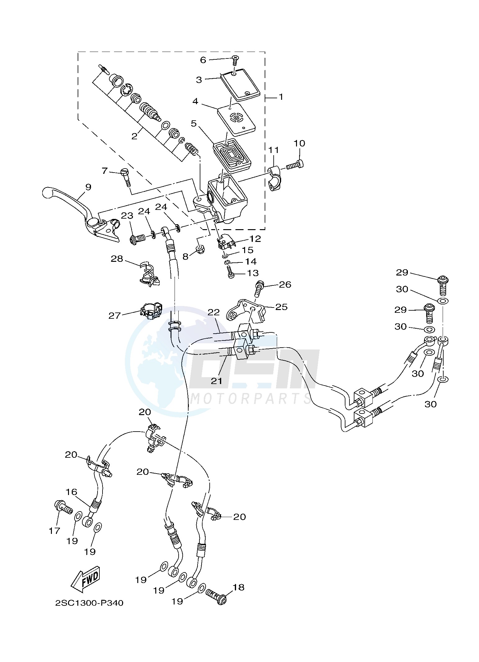 FRONT MASTER CYLINDER image