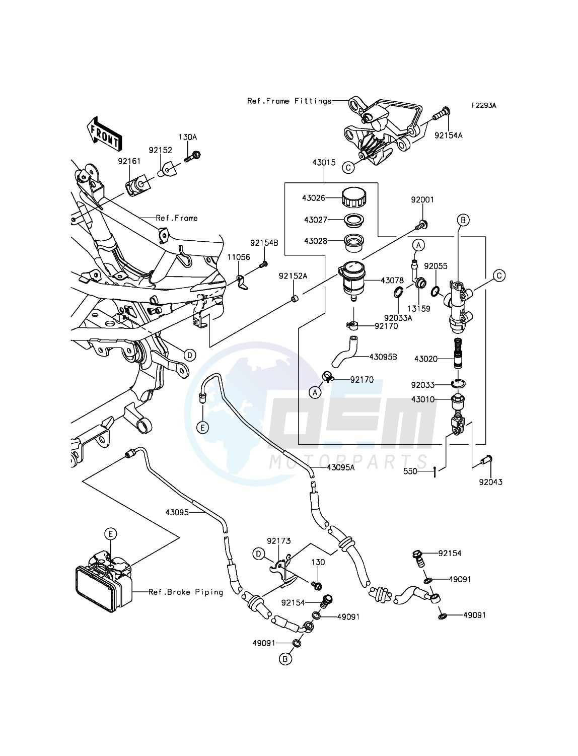 Rear Master Cylinder blueprint