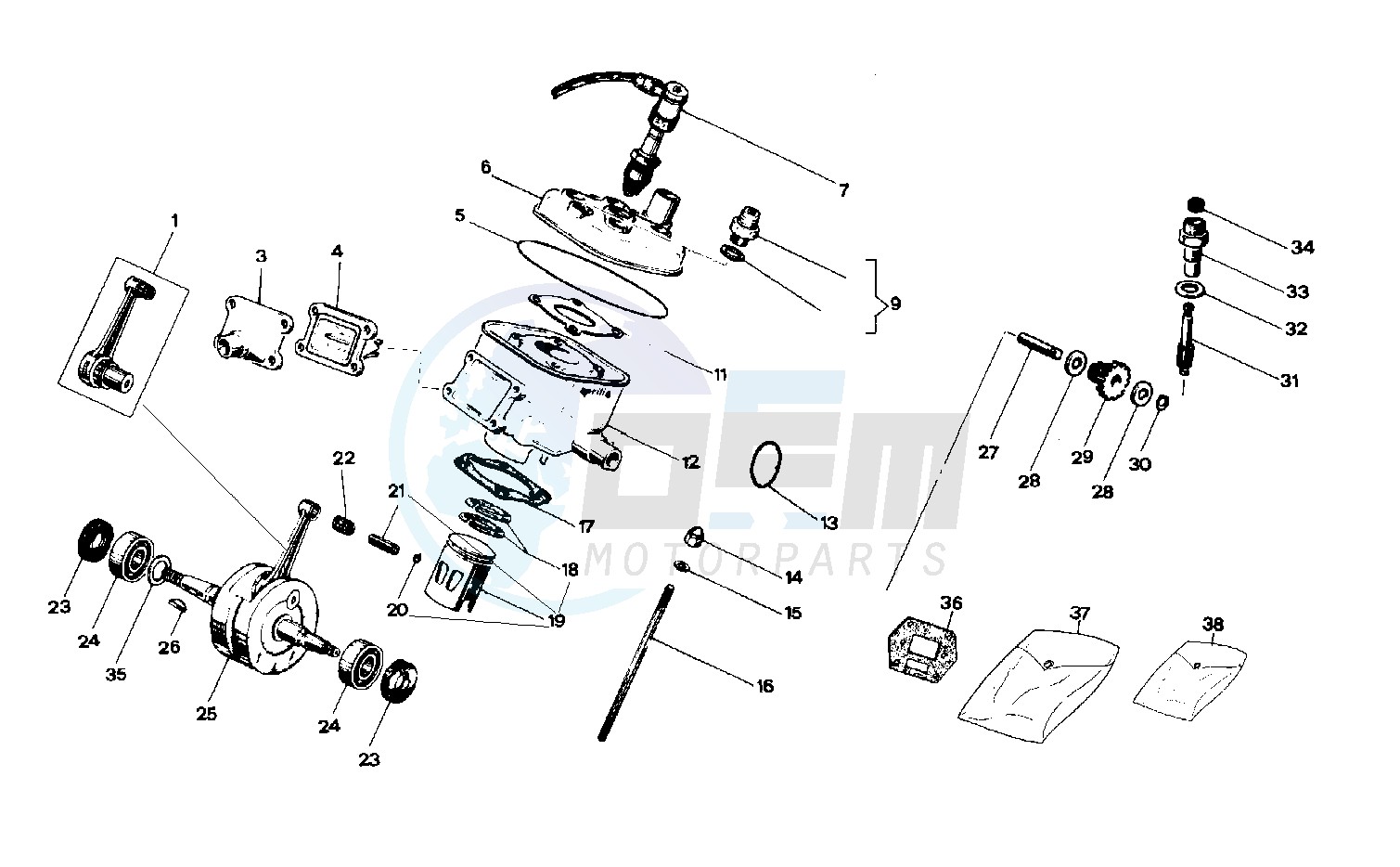 Crankshaft - cylinder blueprint