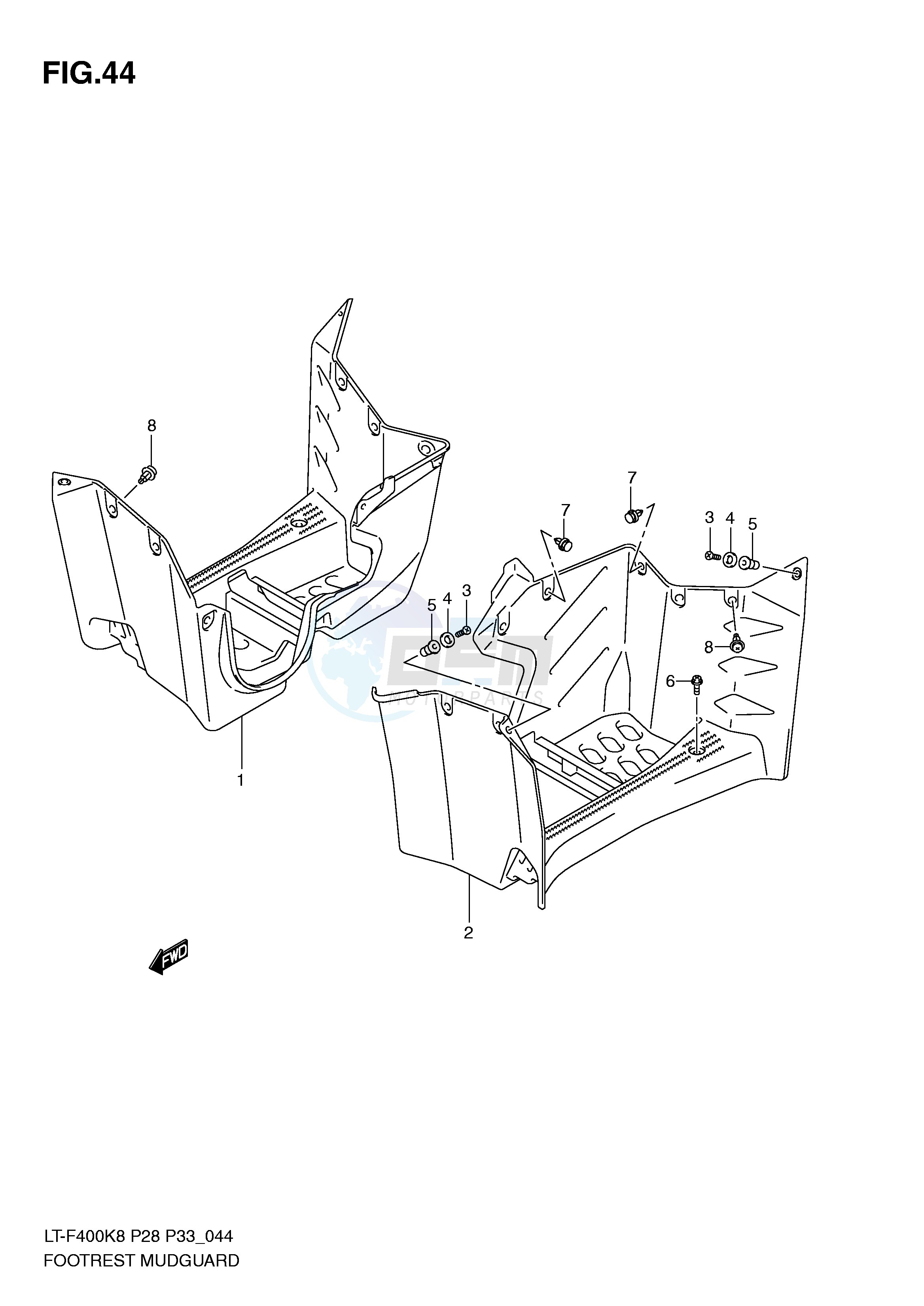 FOOTREST MUDGUARD image