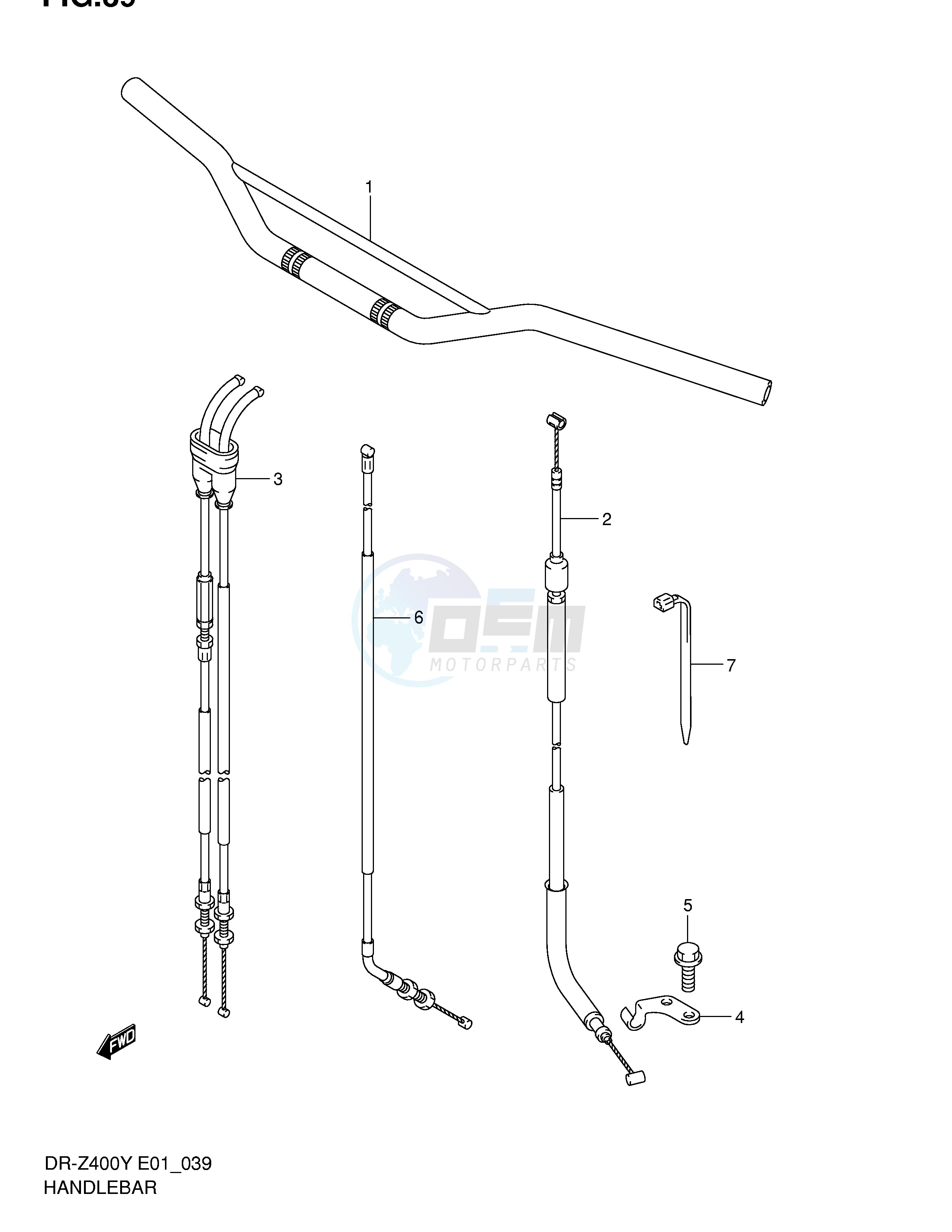 HANDLEBAR (WITH OUT E24) blueprint