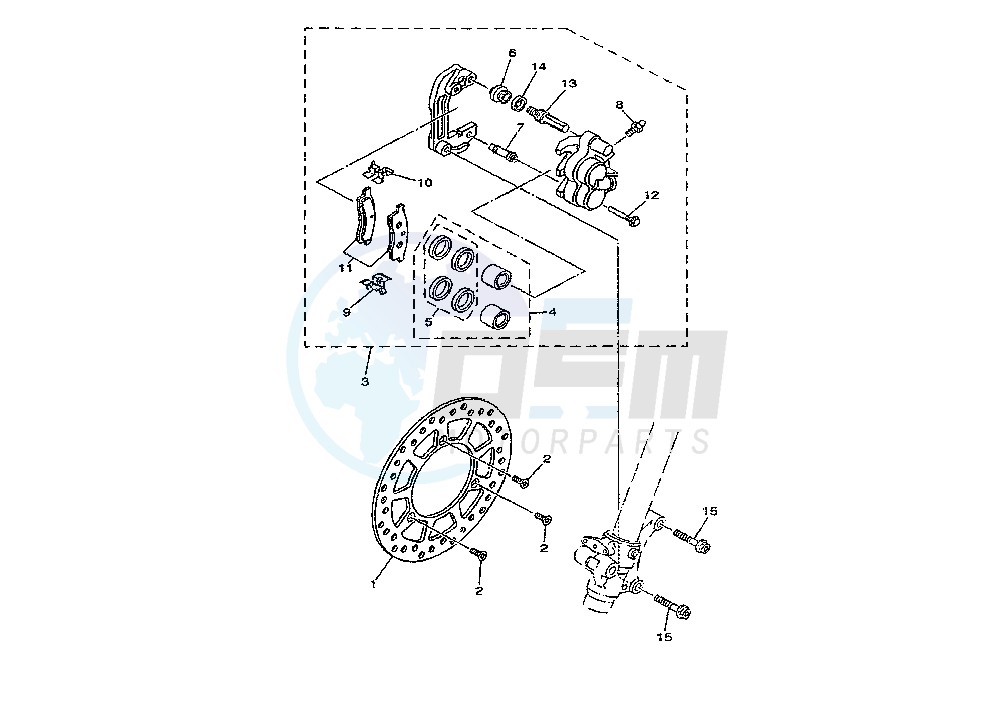 FRONT BRAKE CALIPER MY04 image