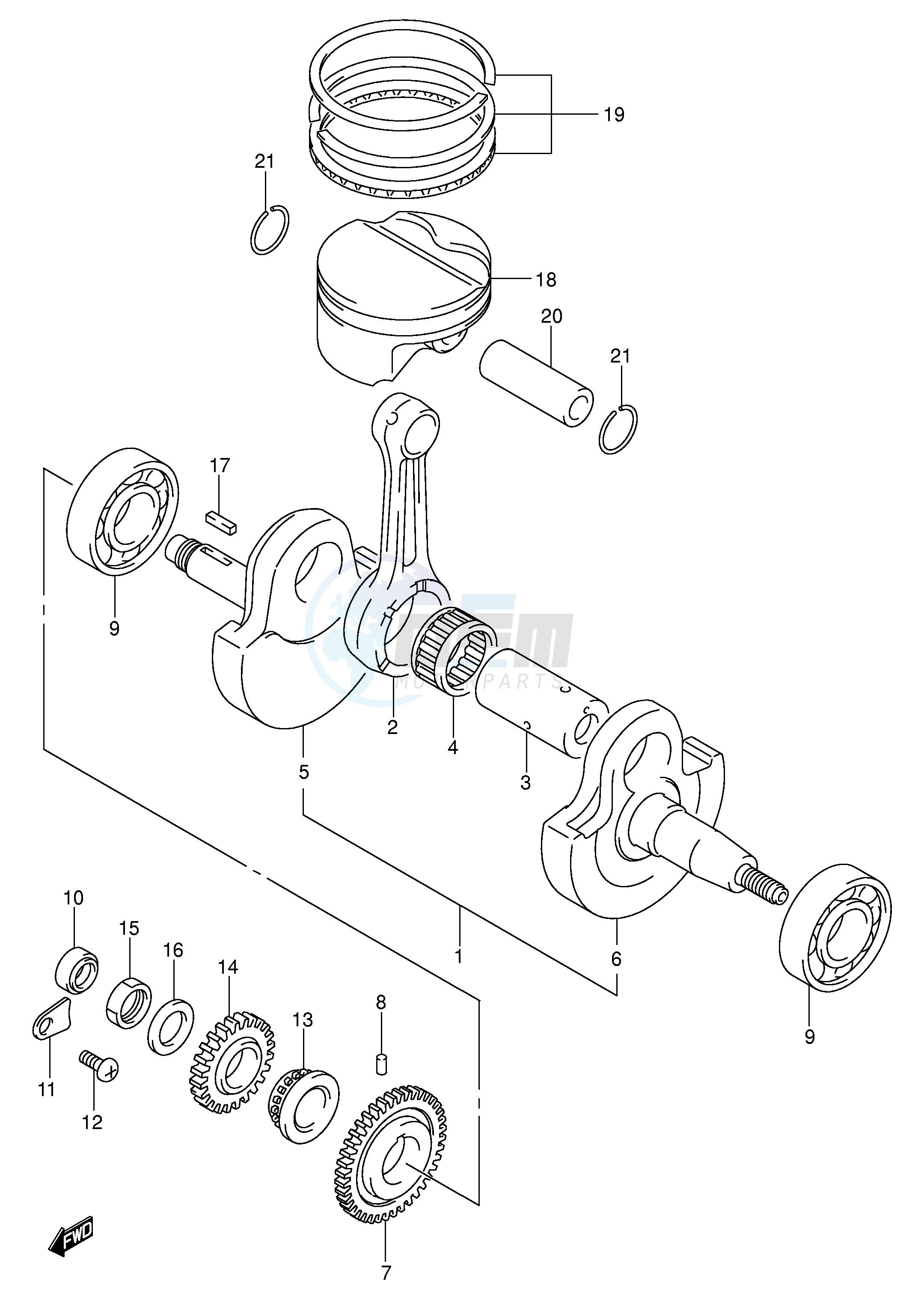 CRANKSHAFT (MODEL K1 K2 K3 K4) image