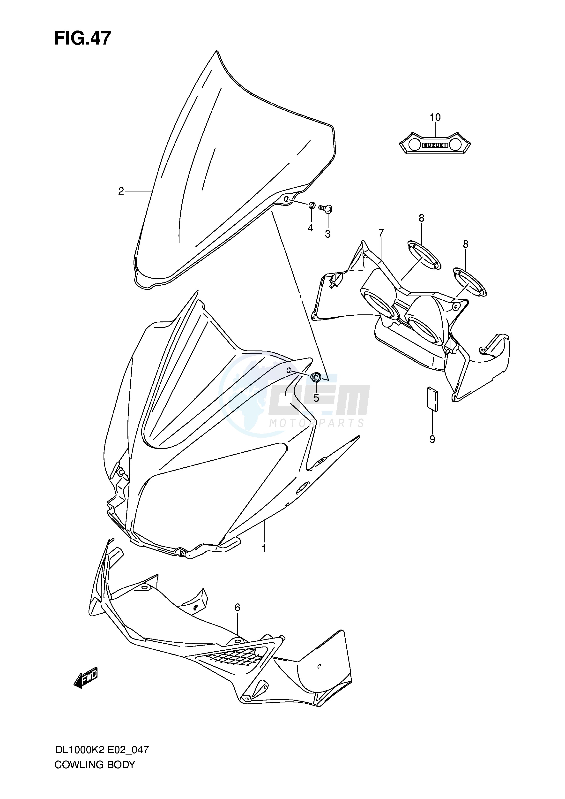 COWLING BODY (MODEL K2 K3) blueprint