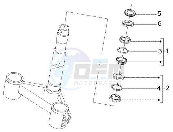 Steering bearing ball tracks image