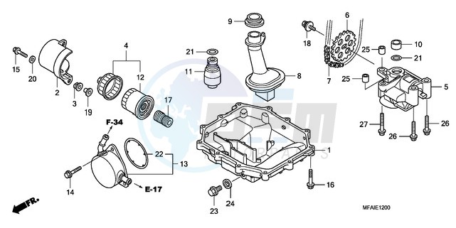 OIL PAN/OIL PUMP blueprint