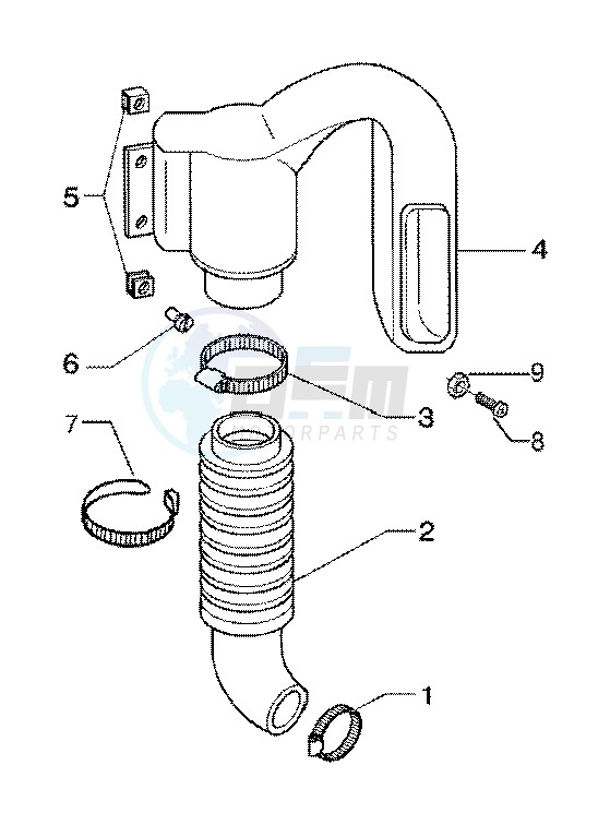 Belt cooling tube - Intake tube blueprint