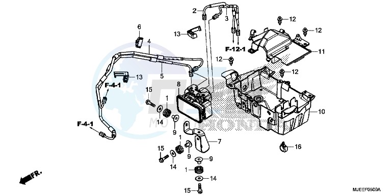 ABS MODULATOR/ TRAY blueprint