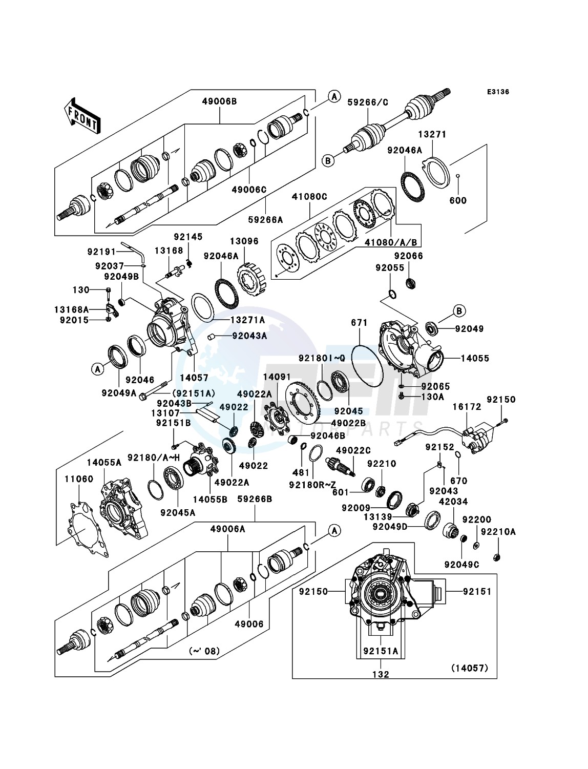 Drive Shaft-Front blueprint