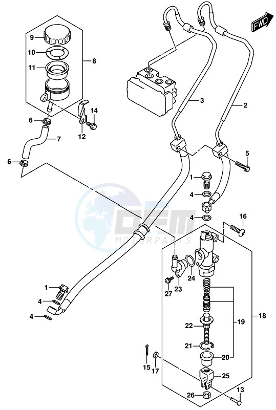 REAR MASTER CYLINDER blueprint