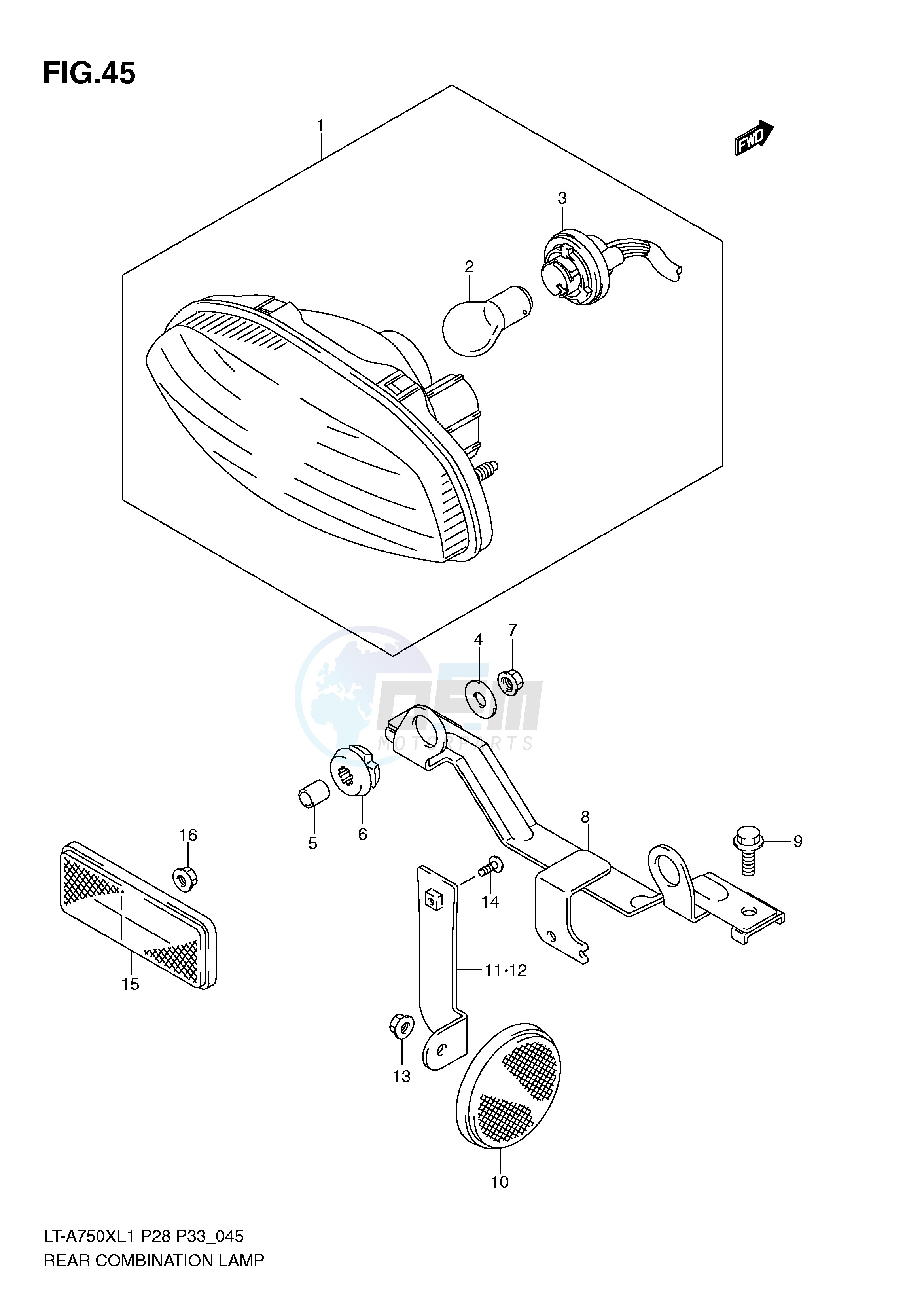 REAR COMBINATION LAMP (LT-A750XZL1 P28) image