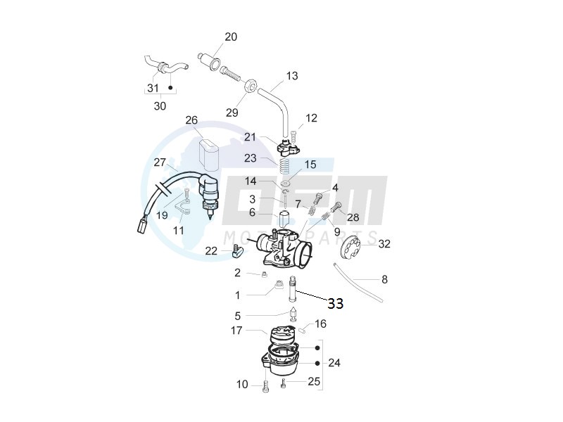 Carburetor's components blueprint