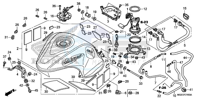 FUEL TANK/ FUEL PUMP blueprint