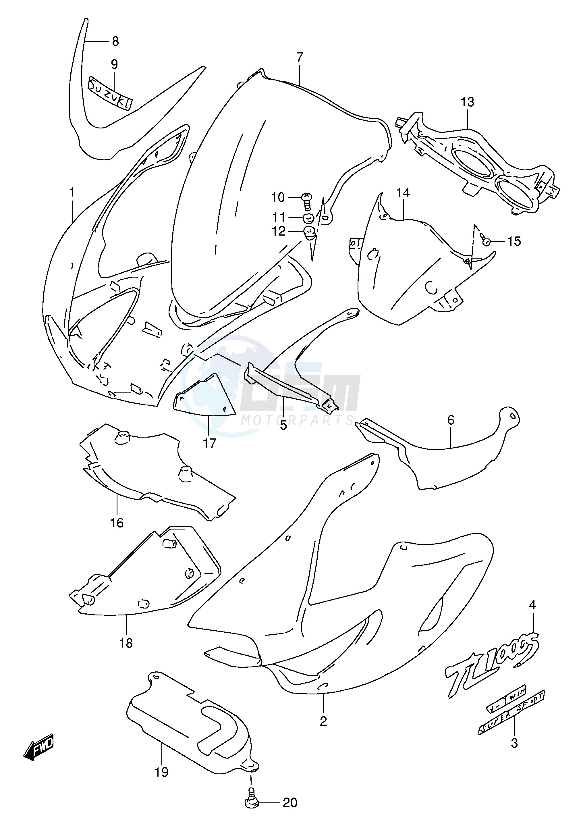 COWLING BODY (MODEL W) blueprint