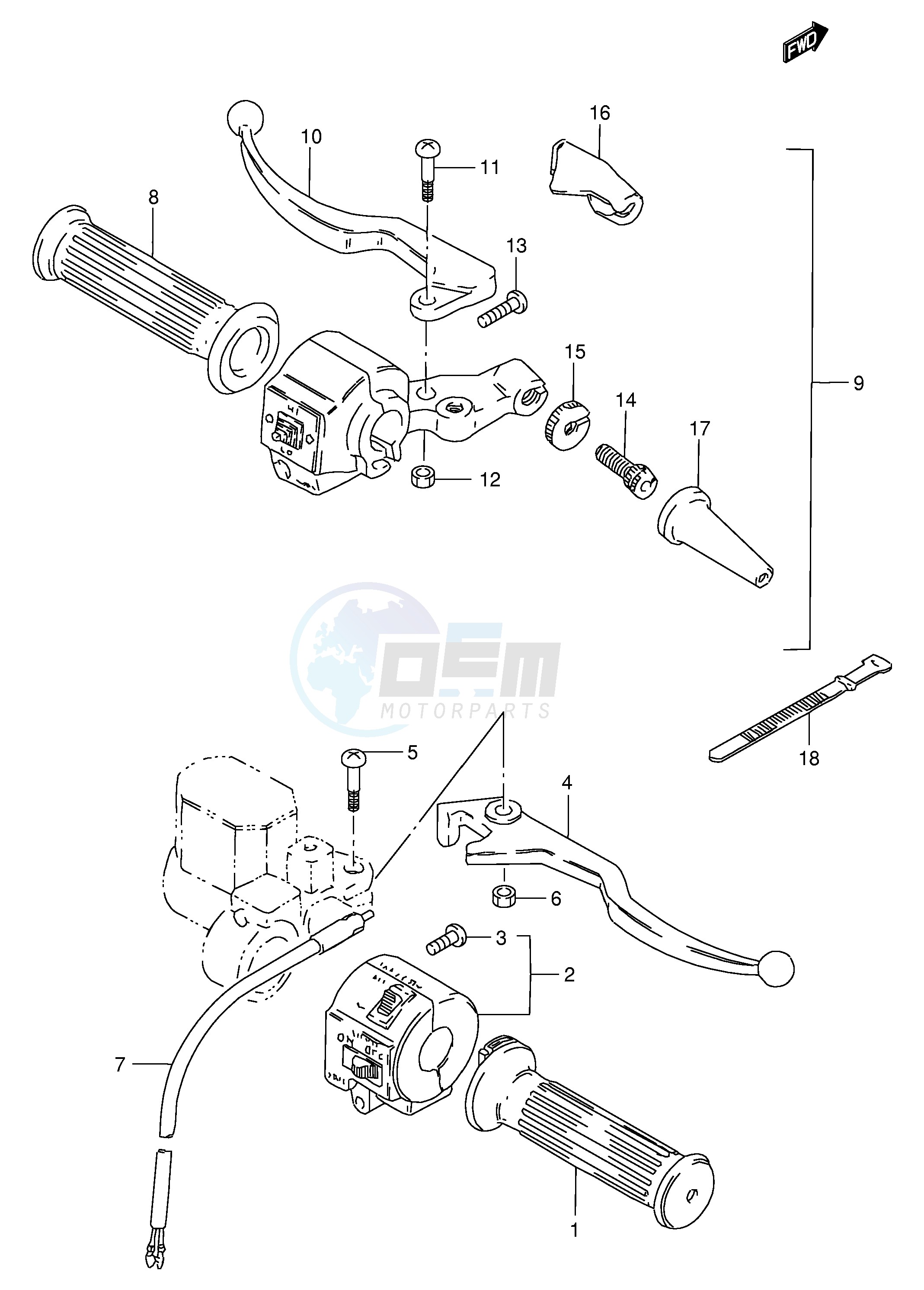 HANDLE SWITCH (GS125ESE EZ ESD ESF) image