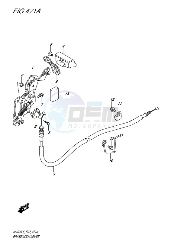 BRAKE LOCK LEVER image