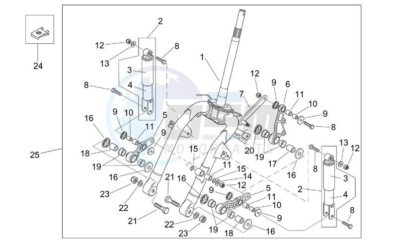 Front shock absorber blueprint