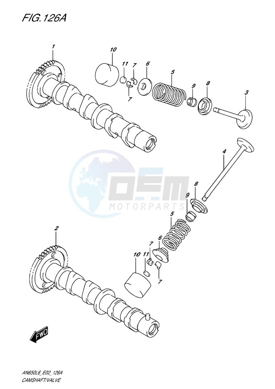 CAMSHAFT, VALVE image