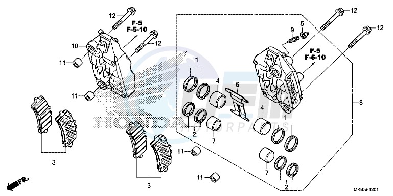 FRONT BRAKE CALIPER ( CBR1000S/ SA) image