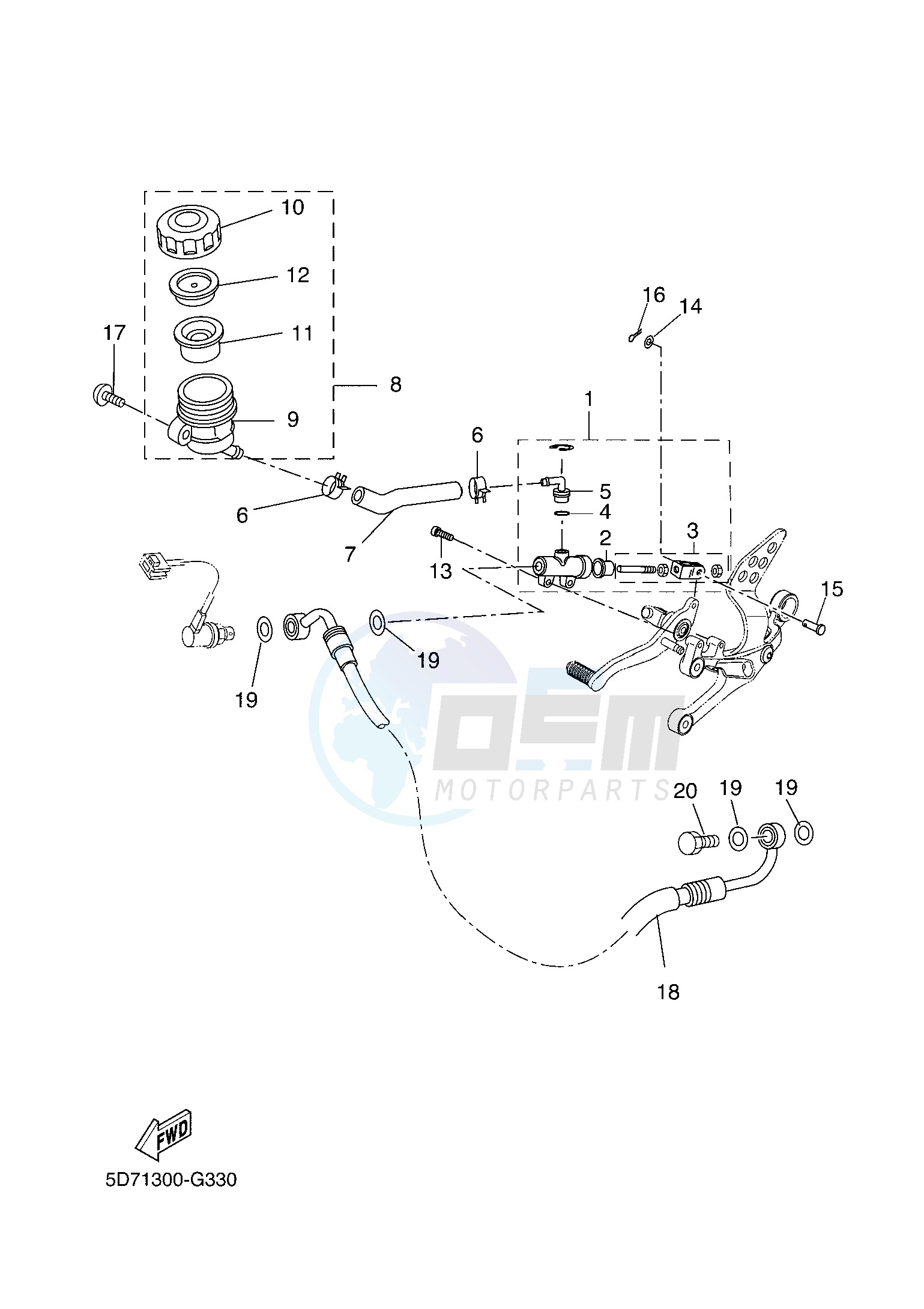 REAR MASTER CYLINDER image