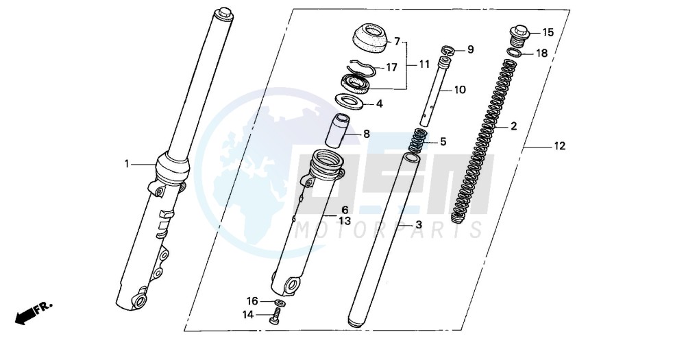 FRONT FORK blueprint