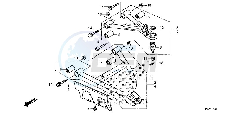 FRONT ARM (4WD) blueprint