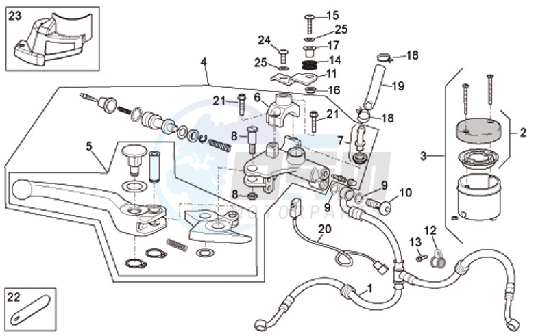 Front master brake cilinder image