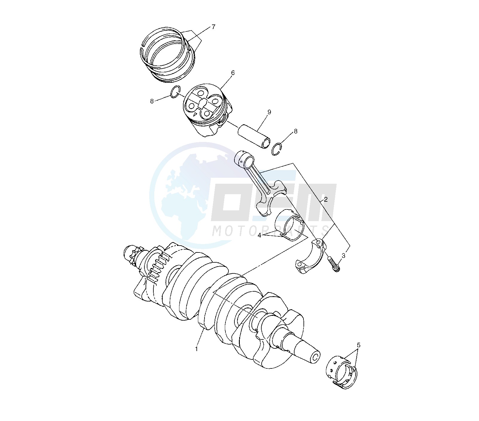 CRANKSHAFT AND PISTON image