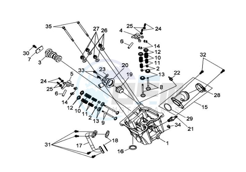 CYLINDER HEAD CPL   / THERMOSTAT image